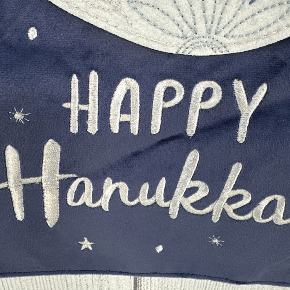 Hanukkah Table Runner Blue White Dove Chanukah Jewish Festival Holiday Embroider - Picture 8 of 9